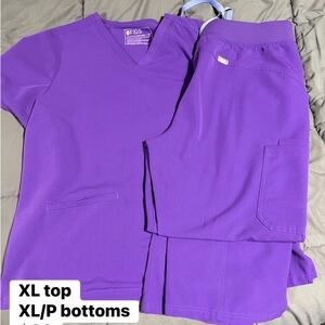 Figs Vivid Purple Scrub Set